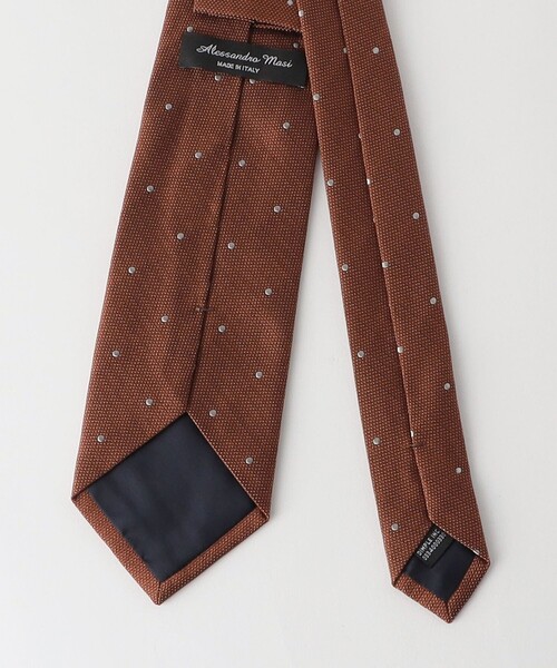 green label relaxing(グリーンレーベルリラクシング)の「<Alessandro Masi>8.0cm ドット ネクタイ(ネクタイ・メンズ・ダークブラウン/ネイビー・FREE)」の4枚目の写真