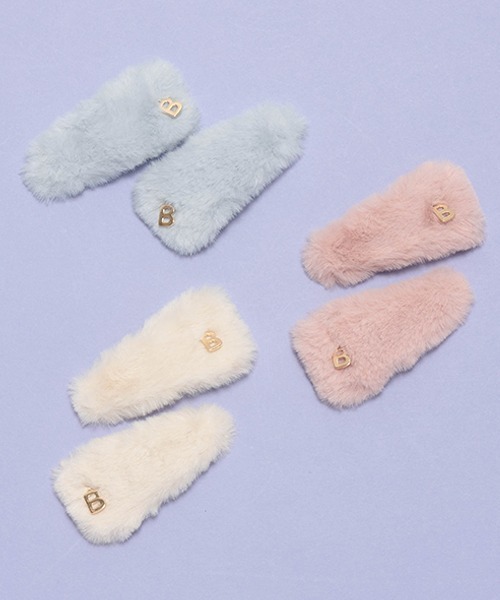 【2枚セット売り】ラビットフェイクファー セール】ファースリーピン（ヘアピン）｜by LOVEiT（バイ