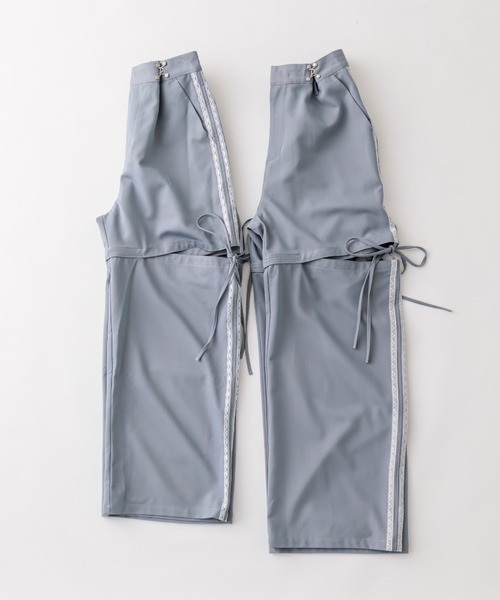 OLIVE des OLIVE(オリーブデオリーブ)の「【S/Mサイズ展開】サイドスリットリボンスラックスパンツ(スラックス・レディース・サックスブルー/チャコールグレー/ブラック・MEDIUM/SMALL)」の4枚目の写真