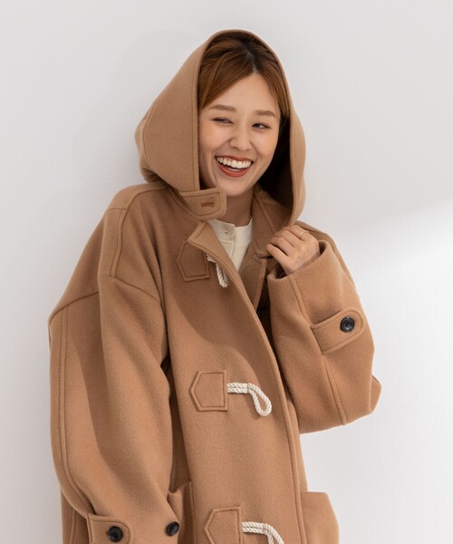 NOLLEY’S(ノーリーズ)の「NMPミドル丈ダッフルコート(ダッフルコート・レディース・グレー/キャメル/ブラック/ベビーピンク・M)」の10枚目の写真