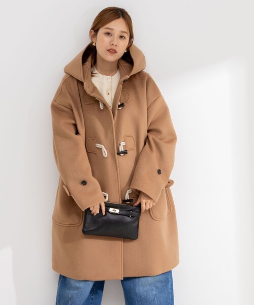 NOLLEY’S(ノーリーズ)の「NMPミドル丈ダッフルコート(ダッフルコート・レディース・グレー/キャメル/ブラック/ベビーピンク・M)」の12枚目の写真