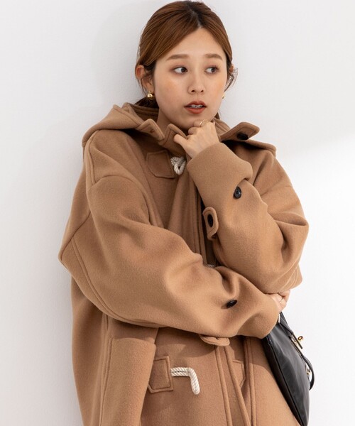 NOLLEY’S(ノーリーズ)の「NMPミドル丈ダッフルコート(ダッフルコート・レディース・グレー/キャメル/ブラック/ベビーピンク・M)」の14枚目の写真