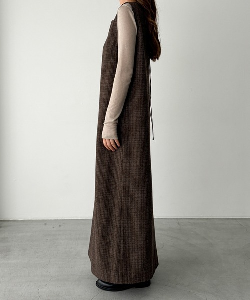 CANAL JEAN（キャナルジーン）の「diggity　チェックワンピース（ワンピース・レディース・ブラウン・36/38）」の7枚目の写真