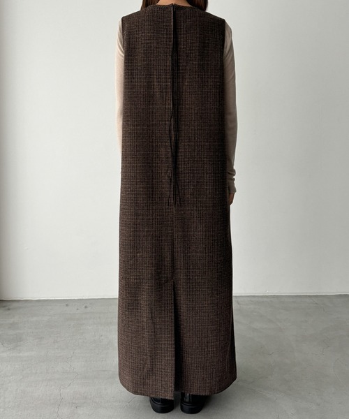 CANAL JEAN（キャナルジーン）の「diggity　チェックワンピース（ワンピース・レディース・ブラウン・36/38）」の8枚目の写真