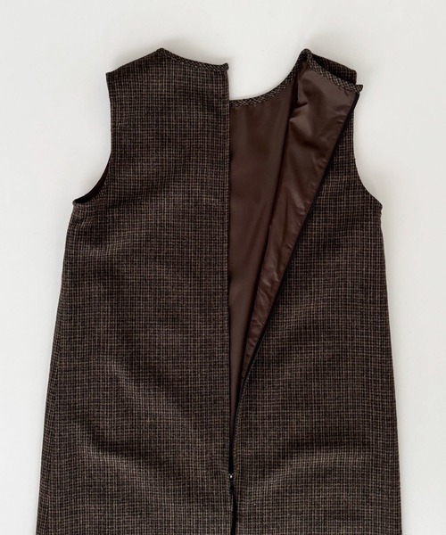 CANAL JEAN（キャナルジーン）の「diggity　チェックワンピース（ワンピース・レディース・ブラウン・36/38）」の11枚目の写真