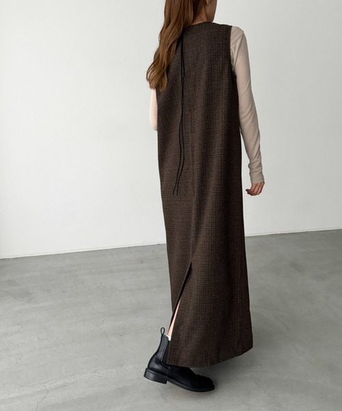 CANAL JEAN（キャナルジーン）の「diggity　チェックワンピース（ワンピース・レディース・ブラウン・36/38）」の13枚目の写真