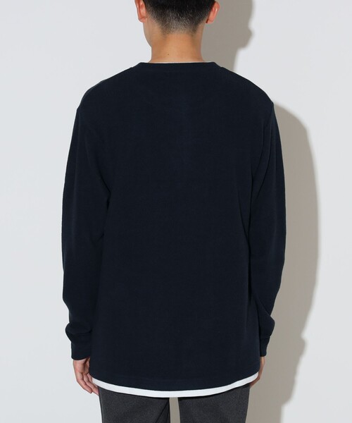 BEAMS HEART(ビームスハート)の「微起毛 ダブルフェイス フェイクレイヤー カットソー(Tシャツ/カットソー・メンズ・ブラック/グレー/ネイビー・M/S/XL/L)」の4枚目の写真
