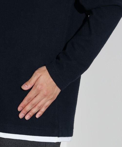 BEAMS HEART(ビームスハート)の「微起毛 ダブルフェイス フェイクレイヤー カットソー(Tシャツ/カットソー・メンズ・ブラック/グレー/ネイビー・M/S/XL/L)」の6枚目の写真