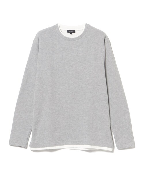 BEAMS HEART(ビームスハート)の「微起毛 ダブルフェイス フェイクレイヤー カットソー(Tシャツ/カットソー・メンズ・ブラック/グレー/ネイビー・M/S/XL/L)」の3枚目の写真