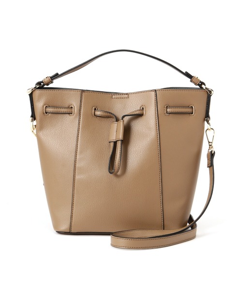 N.(N. Natural Beauty Basic)(エヌエヌナチュラルビューティーベーシック)の「◆巾着2wayショルダーバッグ(ショルダーバッグ・レディース・オフホワイト/ブラック/グレイッシュベージュ・フリ-)」の8枚目の写真