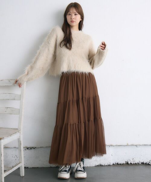 RETRO GIRL(レトロガール)の「起毛ニットPO(ニット/セーター・レディース・グリーン/オレンジ/ダークブルー/ナチュラル・FREE)」の10枚目の写真