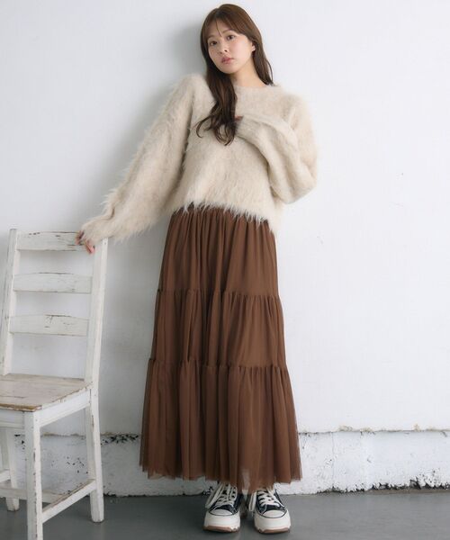 RETRO GIRL(レトロガール)の「起毛ニットPO(ニット/セーター・レディース・グリーン/オレンジ/ダークブルー/ナチュラル・FREE)」の11枚目の写真