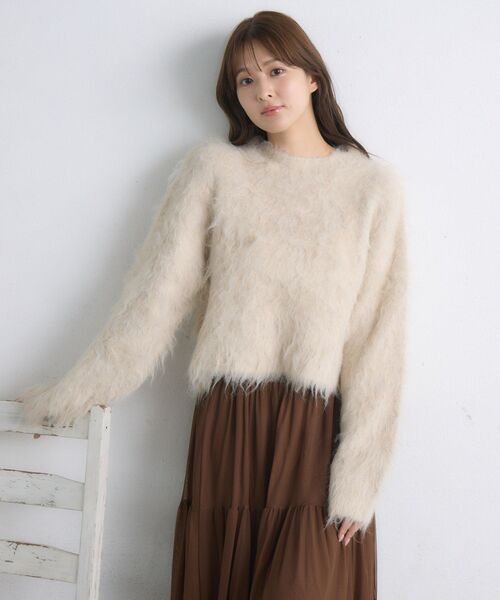 RETRO GIRL(レトロガール)の「起毛ニットPO(ニット/セーター・レディース・グリーン/オレンジ/ダークブルー/ナチュラル・FREE)」の14枚目の写真