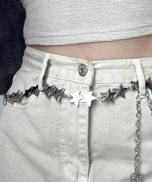 Achic（アシック）の「金属の星の五芒星ウエストベルト（ベルト・レディース・シルバー/ゴールド・F）」の4枚目の写真