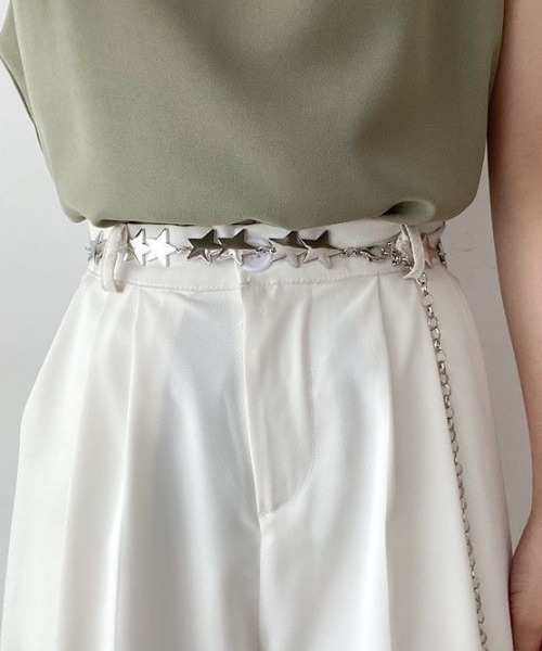Achic（アシック）の「金属の星の五芒星ウエストベルト（ベルト・レディース・シルバー/ゴールド・F）」の8枚目の写真