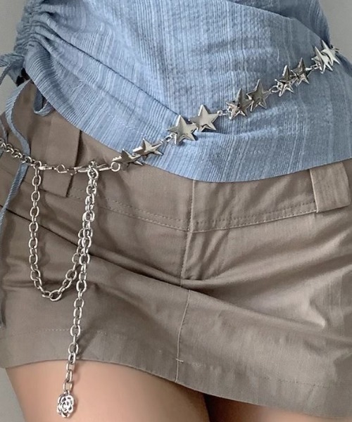 Achic（アシック）の「金属の星の五芒星ウエストベルト（ベルト・レディース・シルバー/ゴールド・F）」の12枚目の写真