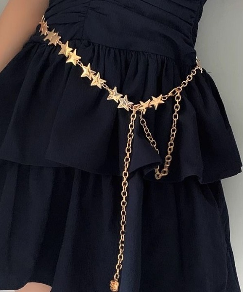 Achic（アシック）の「金属の星の五芒星ウエストベルト（ベルト・レディース・シルバー/ゴールド・F）」の13枚目の写真