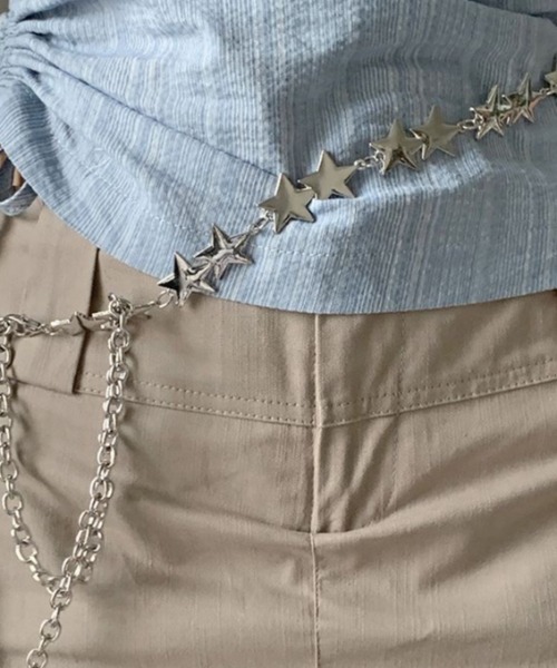 Achic（アシック）の「金属の星の五芒星ウエストベルト（ベルト・レディース・シルバー/ゴールド・F）」の21枚目の写真