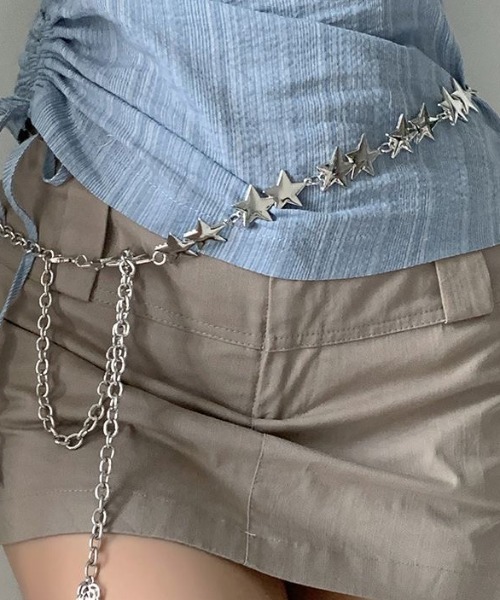 Achic（アシック）の「金属の星の五芒星ウエストベルト（ベルト・レディース・シルバー/ゴールド・F）」の22枚目の写真