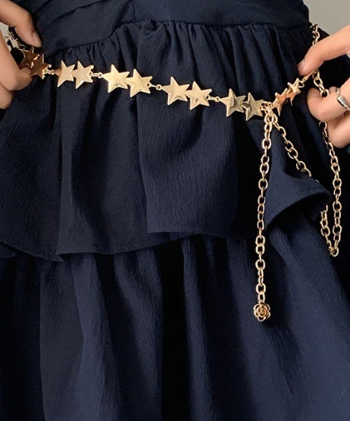 Achic（アシック）の「金属の星の五芒星ウエストベルト（ベルト・レディース・シルバー/ゴールド・F）」の18枚目の写真