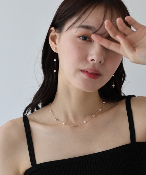 BLUEEAST（ブルーイースト）の「ハートパールステーションネックレス（ネックレス・レディース・シルバー/ゴールド/ゴールド系/シルバー系・FREE）」の15枚目の写真