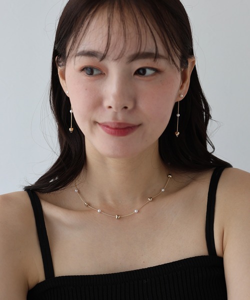 BLUEEAST（ブルーイースト）の「ハートパールステーションネックレス（ネックレス・レディース・シルバー/ゴールド/ゴールド系/シルバー系・FREE）」の14枚目の写真