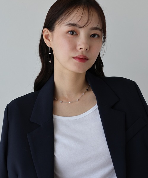 BLUEEAST（ブルーイースト）の「ハートパールステーションネックレス（ネックレス・レディース・シルバー/ゴールド/ゴールド系/シルバー系・FREE）」の7枚目の写真