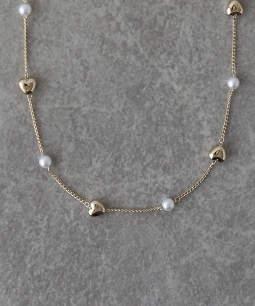 BLUEEAST（ブルーイースト）の「ハートパールステーションネックレス（ネックレス・レディース・シルバー/ゴールド/ゴールド系/シルバー系・FREE）」の17枚目の写真