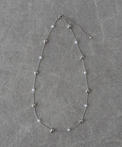 BLUEEAST（ブルーイースト）の「ハートパールステーションネックレス（ネックレス・レディース・シルバー/ゴールド/ゴールド系/シルバー系・FREE）」の11枚目の写真