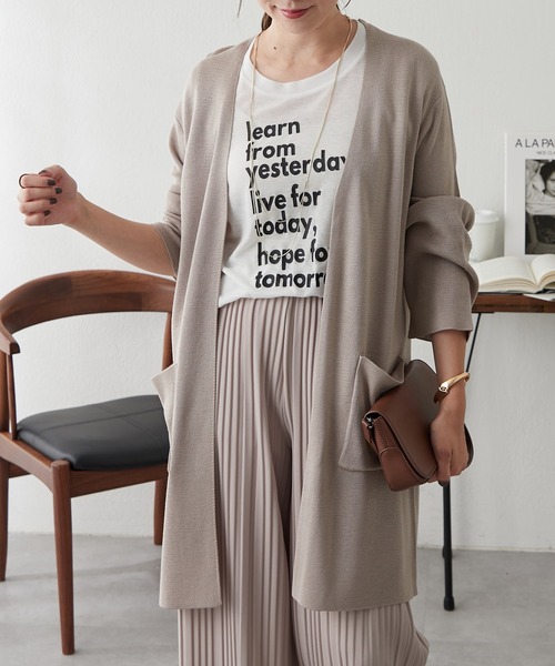 continuer de NICE CLAUP（コンティニューデナイスクラップ）の「トッパーカーデ（カーディガン/ボレロ・レディース・ベージュ/ブラック/グレー・FREE）」の3枚目の写真