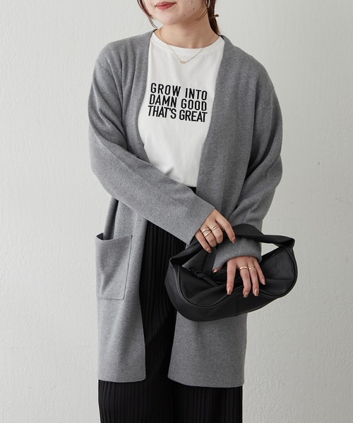 continuer de NICE CLAUP（コンティニューデナイスクラップ）の「トッパーカーデ（カーディガン/ボレロ・レディース・ベージュ/ブラック/グレー・FREE）」の2枚目の写真