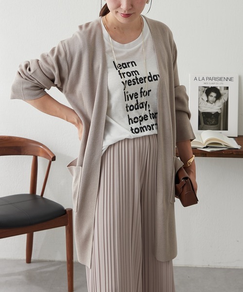 continuer de NICE CLAUP（コンティニューデナイスクラップ）の「トッパーカーデ（カーディガン/ボレロ・レディース・ベージュ/ブラック/グレー・FREE）」の10枚目の写真