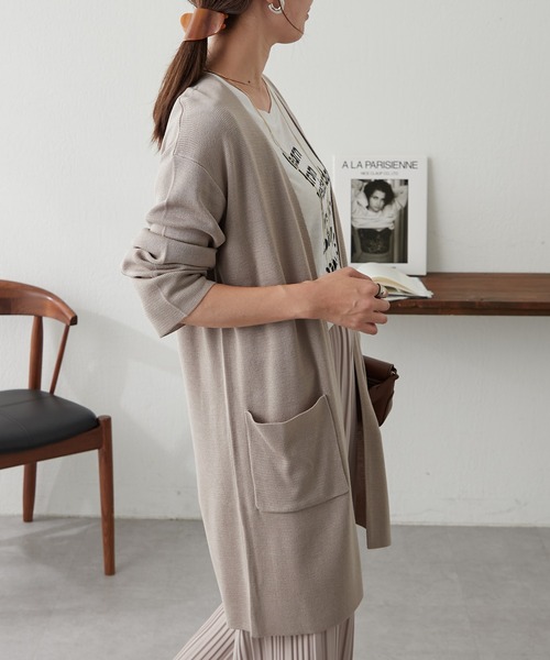 continuer de NICE CLAUP（コンティニューデナイスクラップ）の「トッパーカーデ（カーディガン/ボレロ・レディース・ベージュ/ブラック/グレー・FREE）」の13枚目の写真