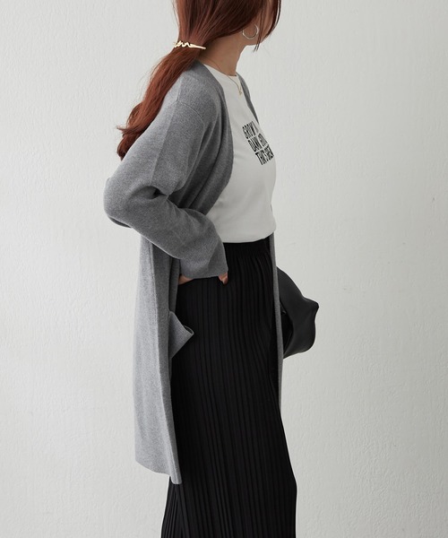 continuer de NICE CLAUP（コンティニューデナイスクラップ）の「トッパーカーデ（カーディガン/ボレロ・レディース・ベージュ/ブラック/グレー・FREE）」の9枚目の写真