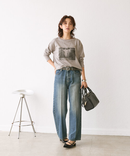 RIVE DROITE（リヴドロワ）の「【大人カジュアルに◎】レザーボストンバッグ（ボストンバッグ・レディース・ブラック/ベージュ・FREE）」の10枚目の写真