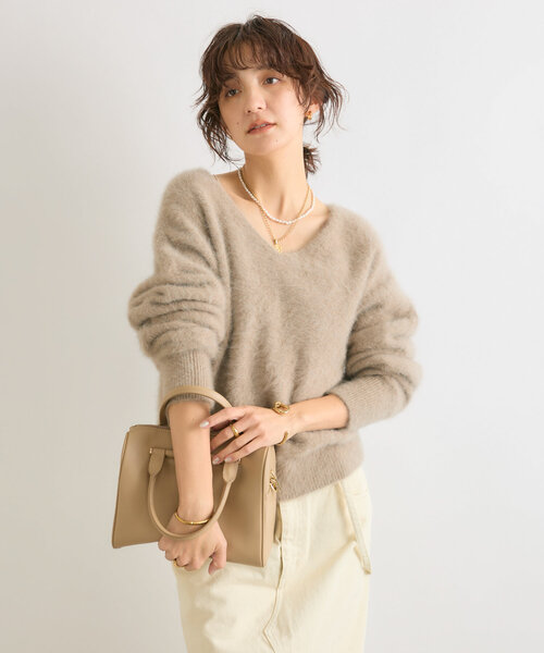 RIVE DROITE（リヴドロワ）の「【大人カジュアルに◎】レザーボストンバッグ（ボストンバッグ・レディース・ブラック/ベージュ・FREE）」の20枚目の写真