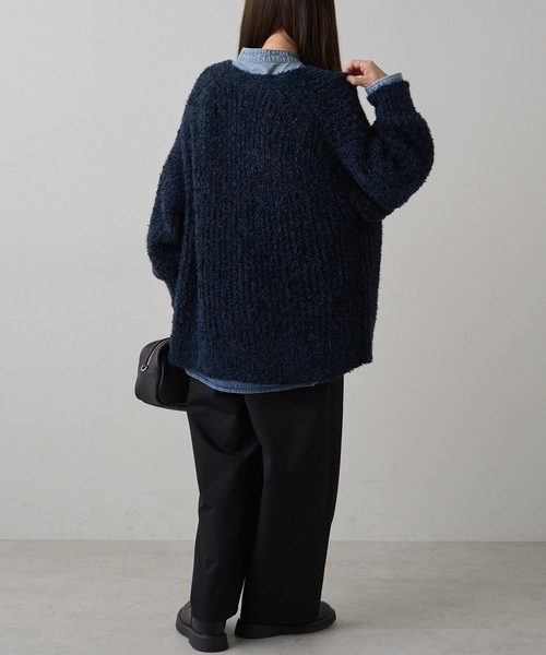 PUAL CE CIN（ピュアルセシン）の「異素材ミックス畦ニット