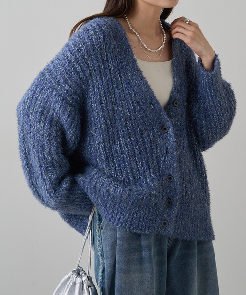PUAL CE CIN　【ピュアルセシン】 ミックスヤーンニットカーディガン 新品☆ ミックスヤーンニットカーディガン PUAL CE CIN - メルカリ