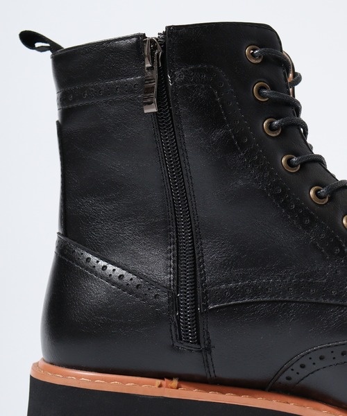 【セール】AAA+ ウィングチップレースアップ カントリーブーツ(ブーツ)|AAA+(サンエープラス) 【セール】AAA+ ウィングチップレースアップ カントリーブーツ(ブーツ)|AAA+(サンエープラス)