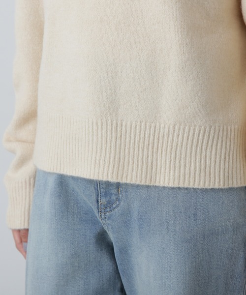 N.（N. Natural Beauty Basic）（エヌエヌナチュラルビューティーベーシック）の「◆オフショルダーニット（ニット/セーター・レディース・オフホワイト/チャコールグレー・MEDIUM）」の12枚目の写真