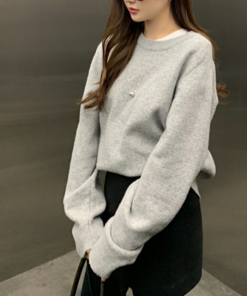 GEMEDA(ジェメダ)の「バックカットニット(ニット/セーター・レディース・ブラック/ベージュ/グレー・M)」の5枚目の写真