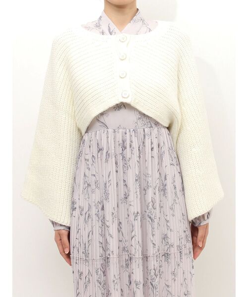 MERCURYDUO（マーキュリーデュオ）の「2WAYニットベストカーデ（カーディガン/ボレロ・レディース・オフホワイト/グレー・FREE）」の13枚目の写真