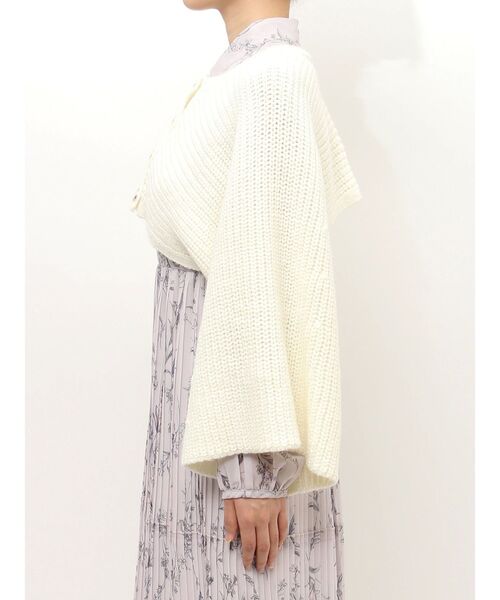 MERCURYDUO（マーキュリーデュオ）の「2WAYニットベストカーデ（カーディガン/ボレロ・レディース・オフホワイト/グレー・FREE）」の14枚目の写真