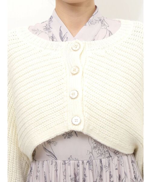 MERCURYDUO（マーキュリーデュオ）の「2WAYニットベストカーデ（カーディガン/ボレロ・レディース・オフホワイト/グレー・FREE）」の16枚目の写真