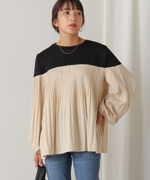 Bou Jeloud | プリーツ切替トップス(Tシャツ/カットソー)