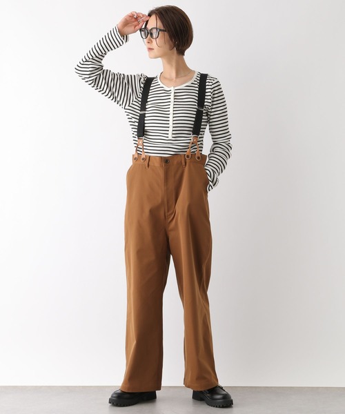 LEPSIM(レプシィム)の「リブヘンリーネックプルオーバー 134432(Tシャツ/カットソー・レディース・ホワイト×ブラック/ブラック/パープル/ネイビー・FREE)」の11枚目の写真