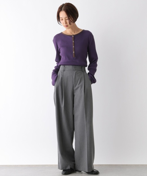 セール】リブヘンリーネックプルオーバー 134432（Tシャツ/カットソー