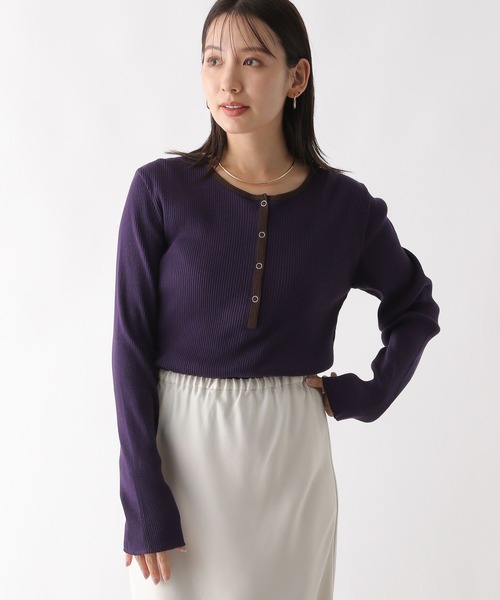 セール】リブヘンリーネックプルオーバー 134432（Tシャツ/カットソー