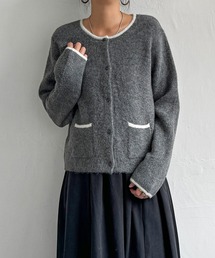 LBC | 配色ポケットショートカーディガン(カーディガン/ボレロ)