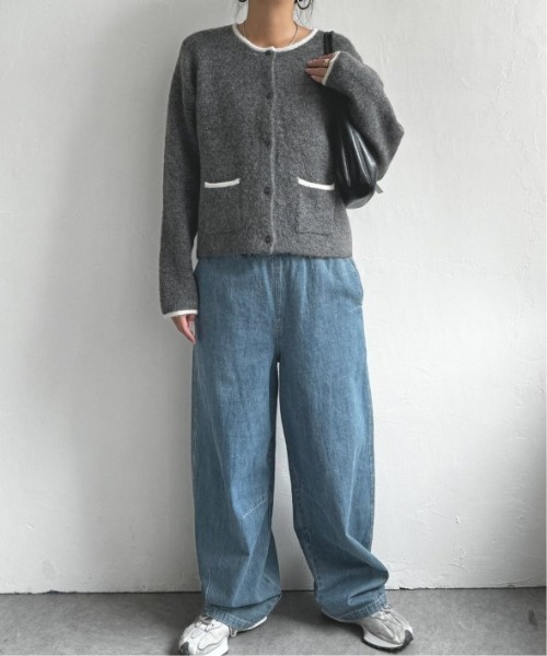 LBC(エルビーシー)の「配色ポケットショートカーディガン(カーディガン/ボレロ・レディース・オフホワイト/グリーン/オレンジ/グレー・M/L)」の19枚目の写真